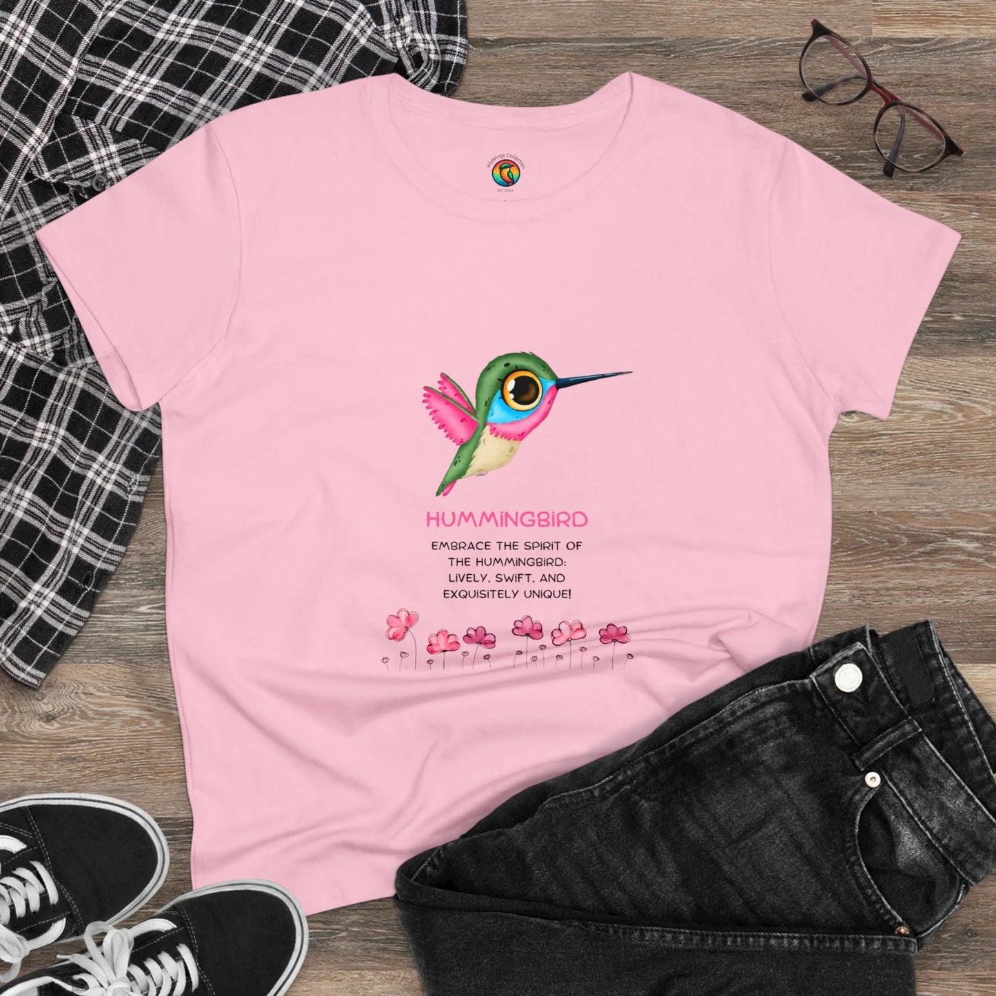 Lebendiges Kolibri-T-Shirt für Damen – Von der Natur inspiriertes Grafik-T-Shirt