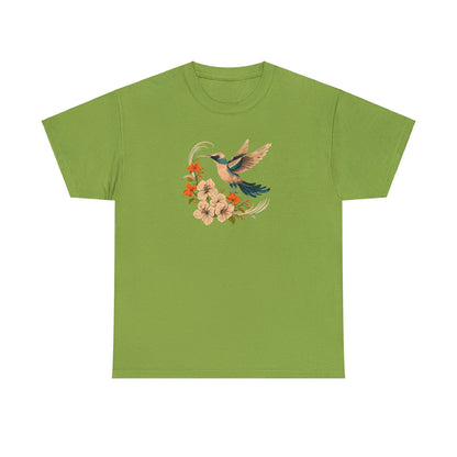 Hummingbird Shirt- Floral Hummingbird Shirt- Aesthetic Tee- Bird Lover Shirt- Hummingbird Gift- Animal Lover Tee- Nature Lover Shirt