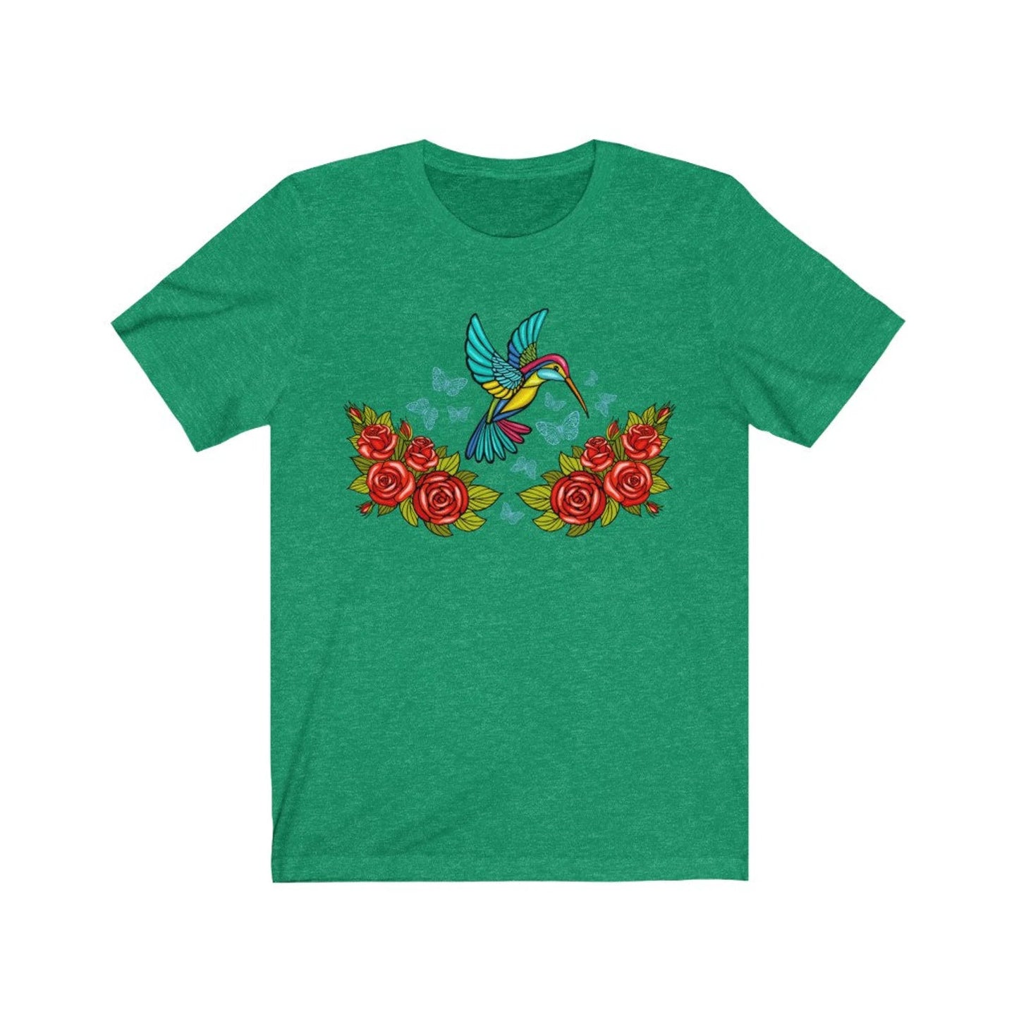 Mexikanisches Shirt Damen mexikanischer Kunstdruck Vogeldruck T-Shirt Kolibri Druck mexikanisches Tshirt Kolibri Shirt Artesania Mexicana