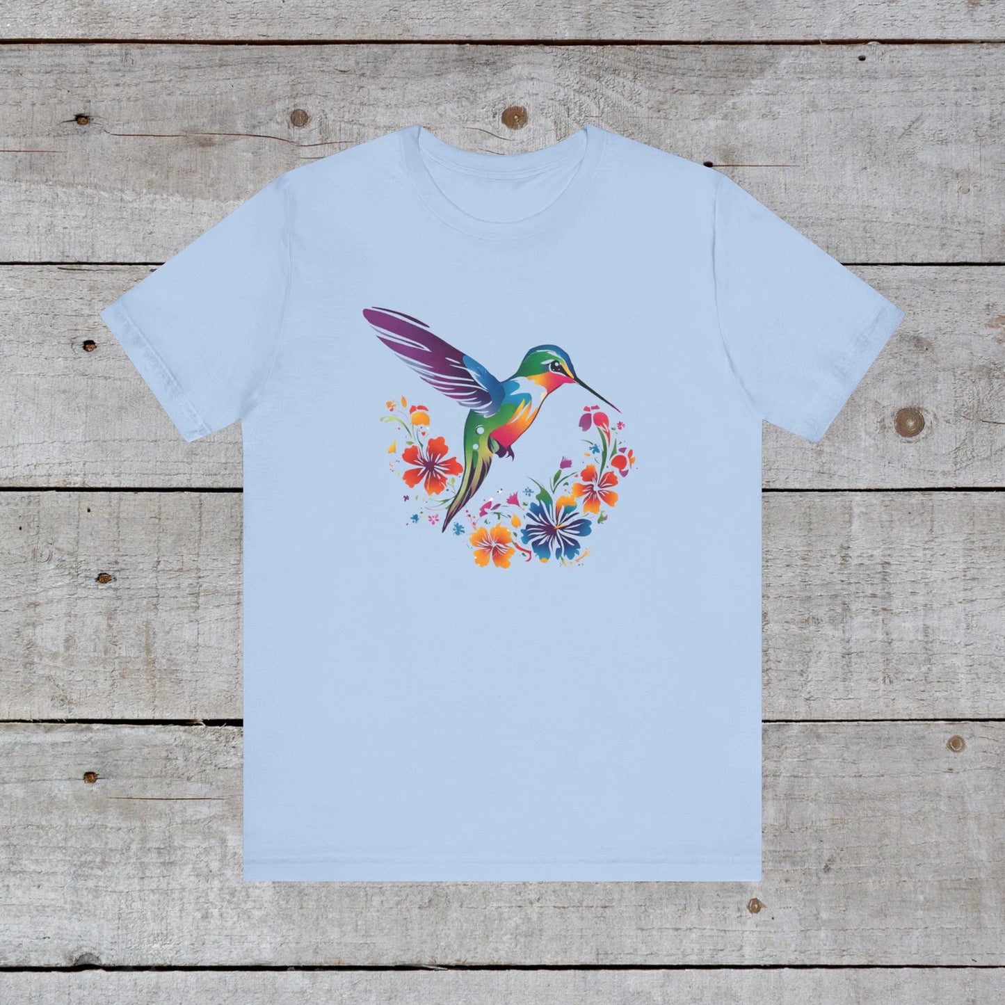 T-shirt floral colibri, T-shirt pour femmes, T-shirt oiseaux printemps-été, tee-shirt amoureux des oiseaux, chemise pour animaux sauvages, cadeaux pour elle, Boho Hippie