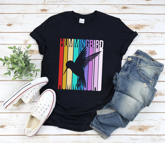 Retro Hummingbird Shirt, Hummingbird T Shirt, Hummingbird T-shirt, Hummingbird Tshirt, Hummingbird Shirt