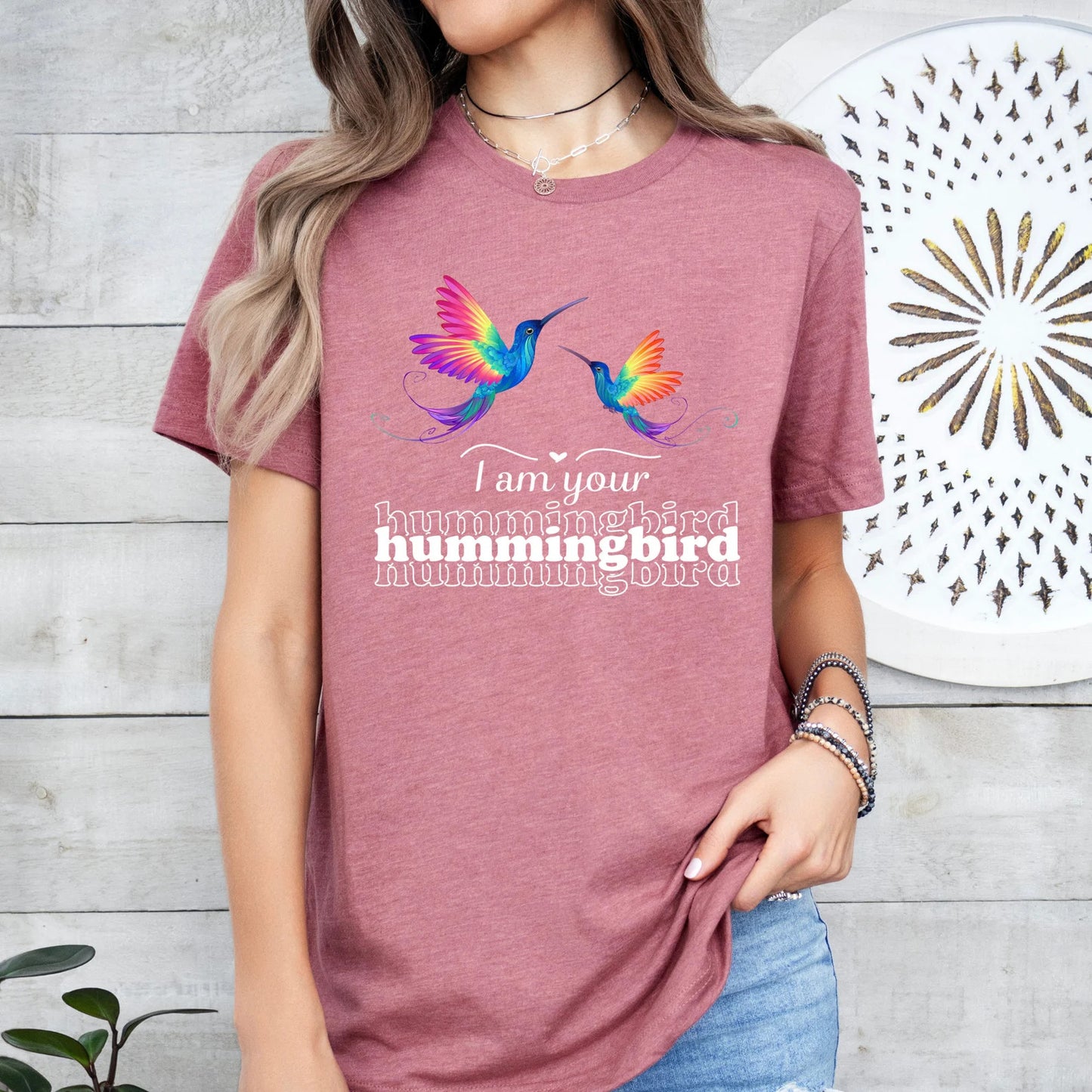 Find Your Perfect Match: Soul Mate Hummingbird Graphic Tee; I am Your Hummingbird T-shirt, Spring T-shirt, Gift for her, Gift for wife