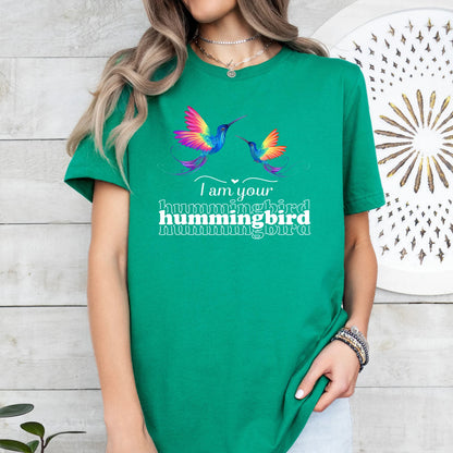 Find Your Perfect Match: Soul Mate Hummingbird Graphic Tee; I am Your Hummingbird T-shirt, Spring T-shirt, Gift for her, Gift for wife