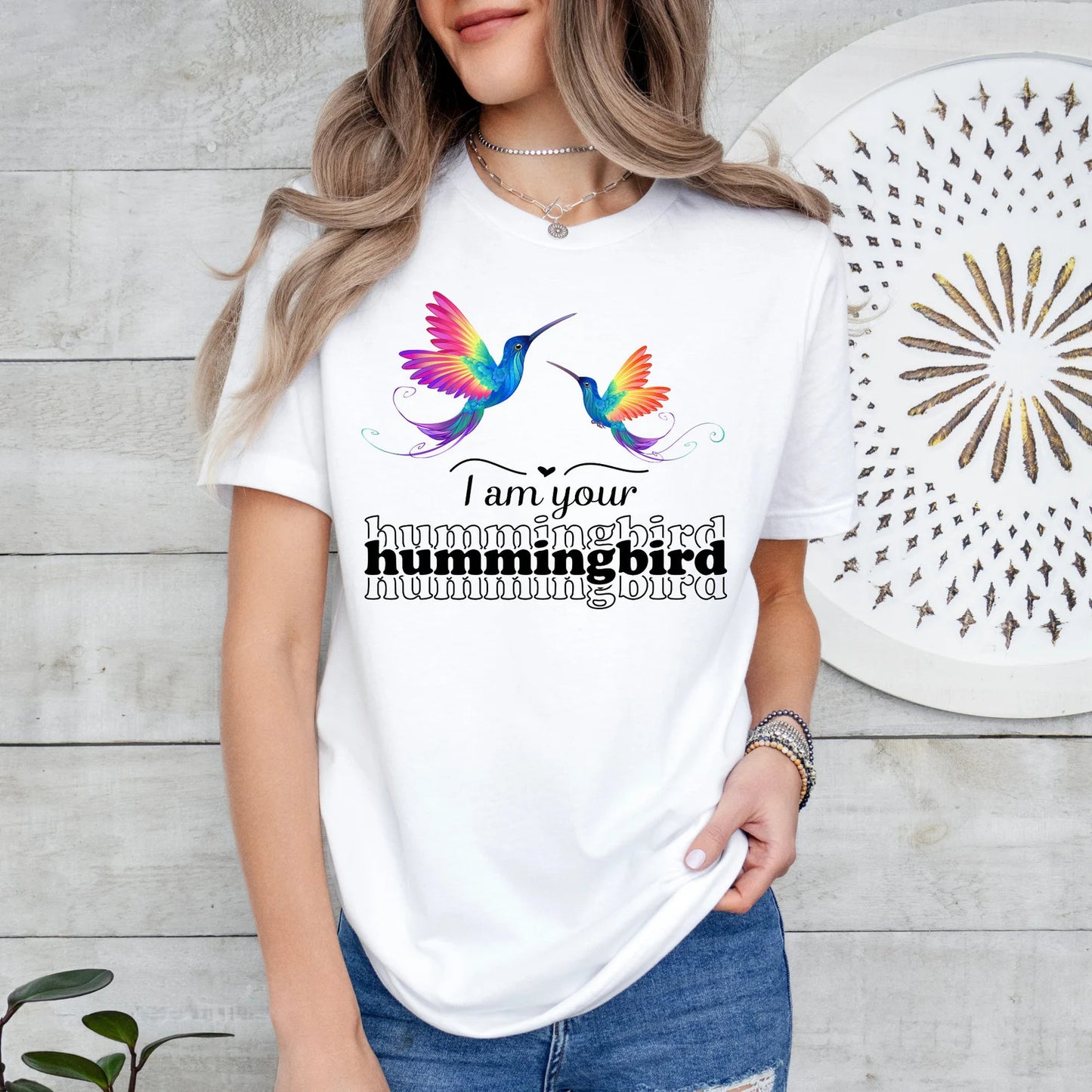 Finden Sie Ihren perfekten Partner: Soul Mate Kolibri Grafik-T-Shirt; Ich bin Ihr Kolibri T-Shirt, Frühlings-T-Shirt, Geschenk für sie, Geschenk für die Frau