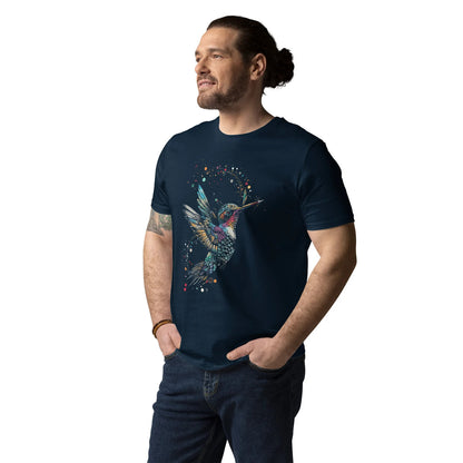 Kolibri T-Shirt, Tierliebhaber T-Shirt, Buntes grafisches Colibri T-Shirt, Cotaggecore T-Shirt, Geschenk für Vogelliebhaber, Lebendiges Vogel T-Shirt, Git für Sie