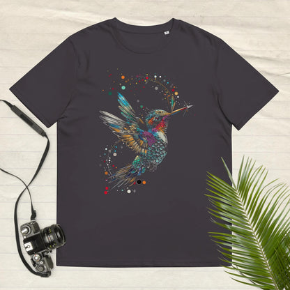 T-shirt Colibri, Tee-shirt Animal Lover, Tee-shirt Colibri graphique coloré, T-shirt Cotaggecore, Cadeau Bird Lover, T-shirt Vibrant Bird, Git pour elle