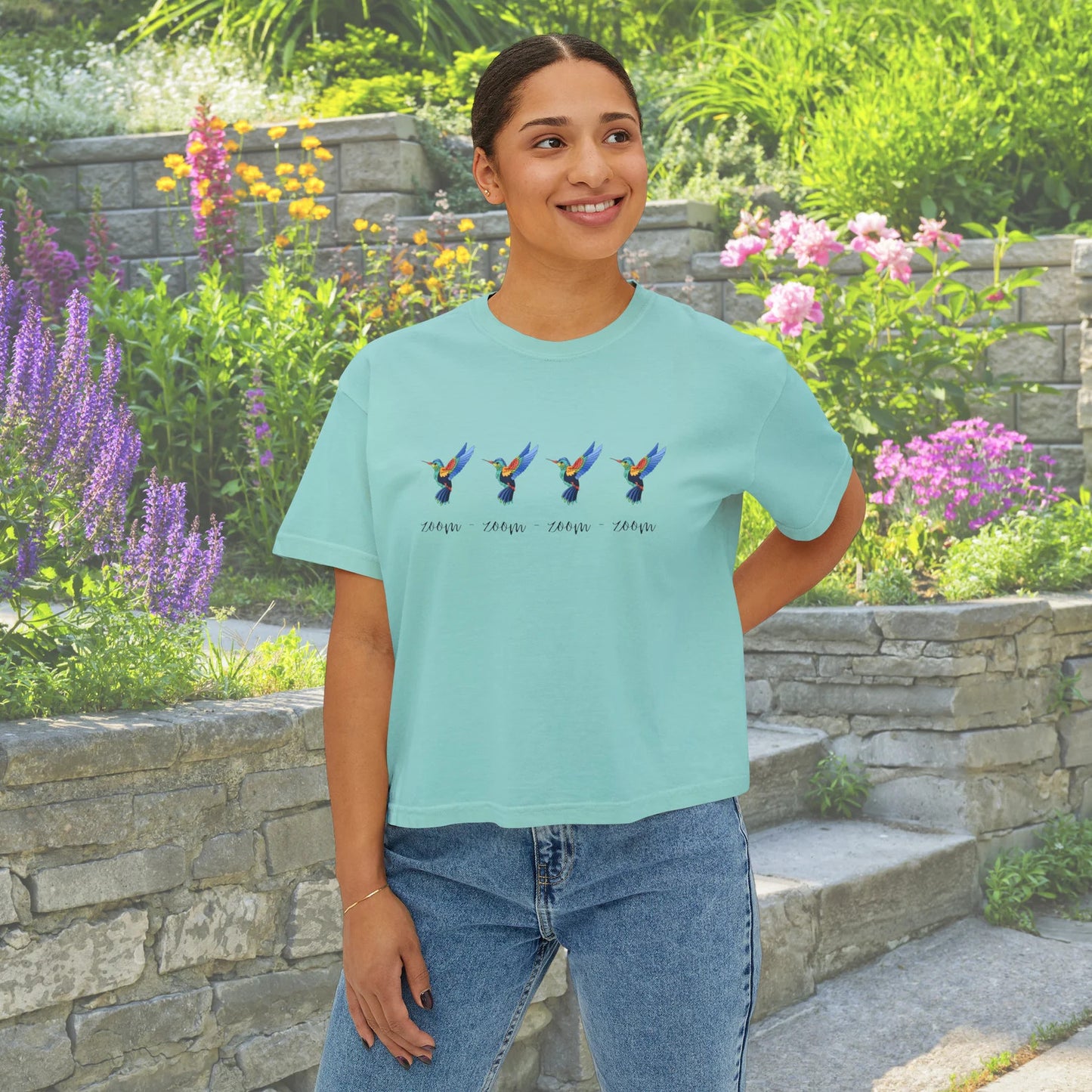 Hummingbird Shirt, Comfort Colors - Classic or Crop Top, Garden Animal Lover Tee, Bird T Shirts, Zoom Zoom Trendy Tee, Hummer Gift For her