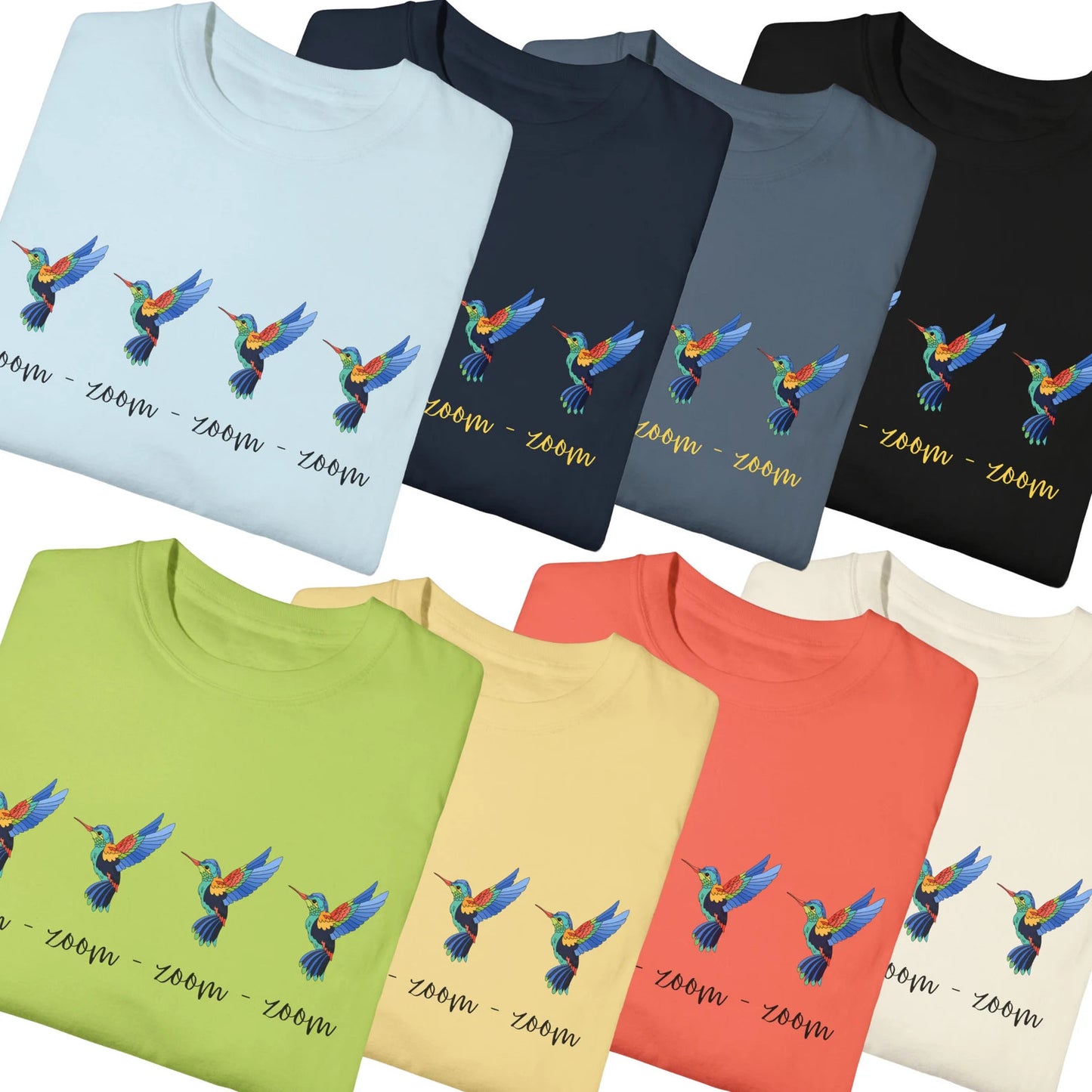 Hummingbird Shirt, Comfort Colors - Classic or Crop Top, Garden Animal Lover Tee, Bird T Shirts, Zoom Zoom Trendy Tee, Hummer Gift For her