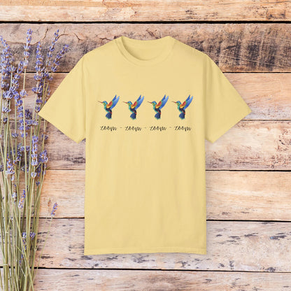 Hummingbird Shirt, Comfort Colors - Classic or Crop Top, Garden Animal Lover Tee, Bird T Shirts, Zoom Zoom Trendy Tee, Hummer Gift For her