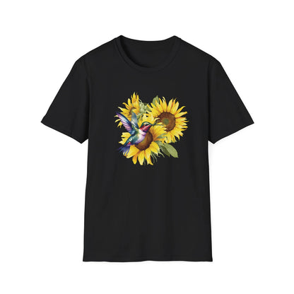 Aquarell Kolibri T-Shirt, Natur inspiriertes Design Shirt, Zarter Vogeldruck, T-Shirt mit Vogel, Bestes Geschenk für Vogelbeobachter