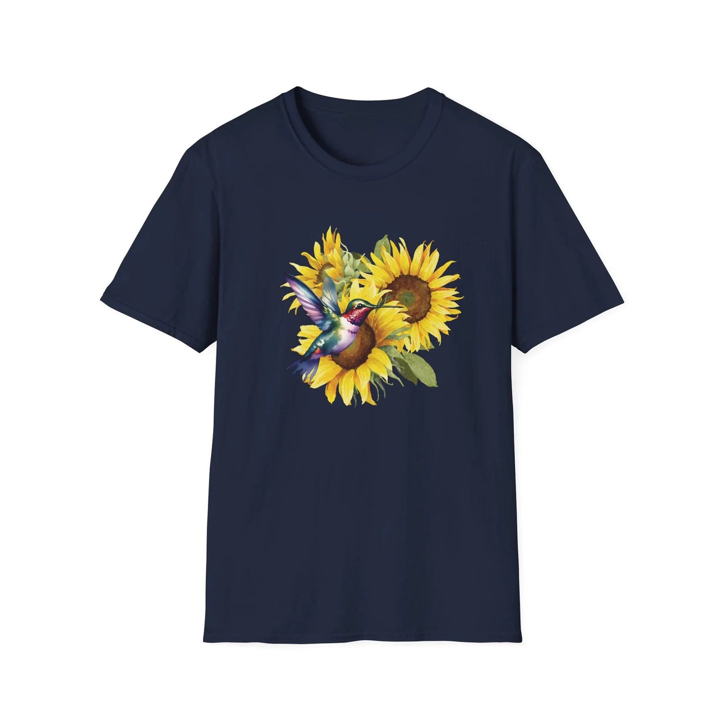 T-shirt colibri aquarelle, chemise design inspirée de la nature, imprimé oiseau délicat, tee-shirt avec oiseau, meilleur cadeau pour les ornithologues amateurs