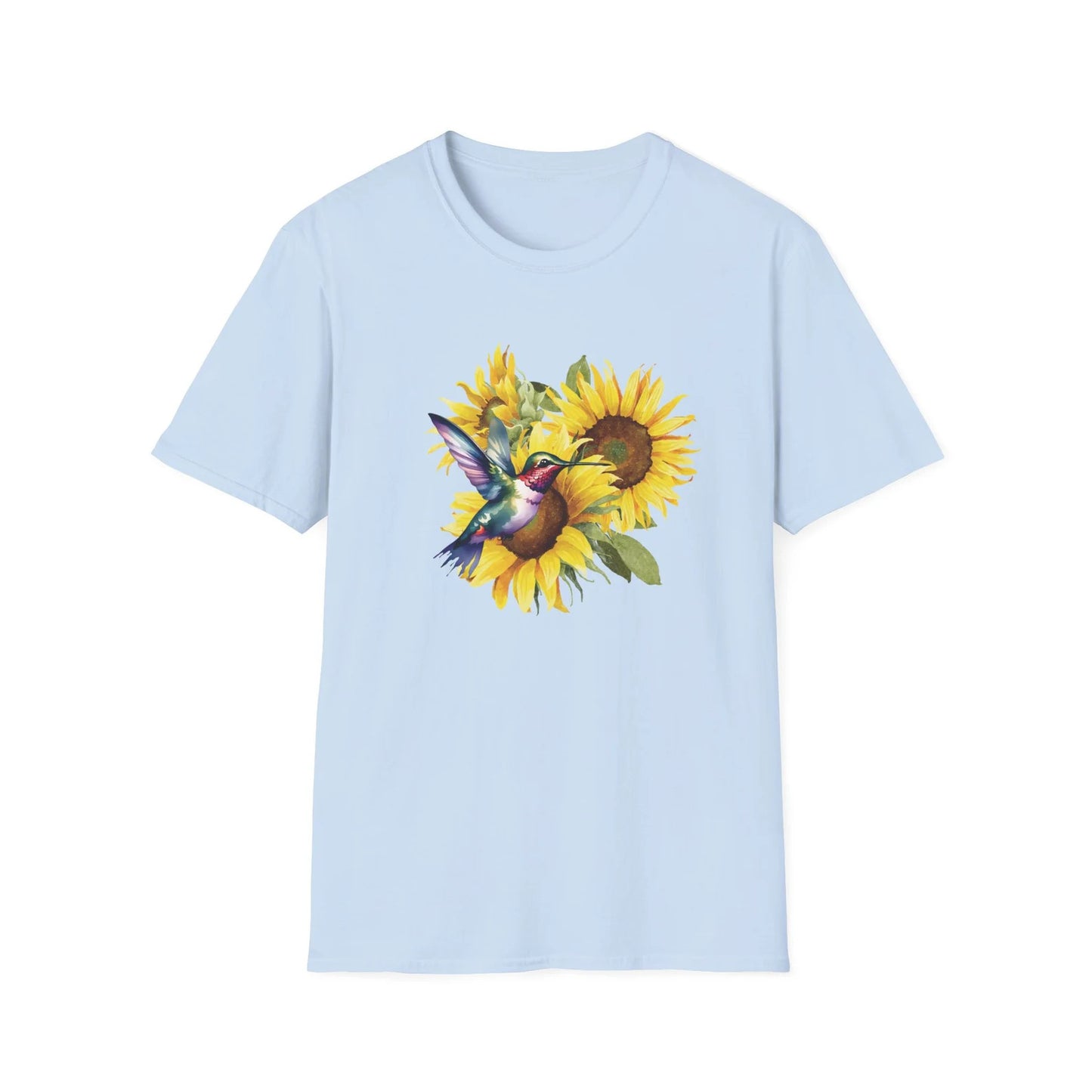 Watercolor Hummingbird T-Shirt, Nature-Inspired Design Shirt, Delicate Bird Print, Tee with Bird, Best Gift for Birdwatchers