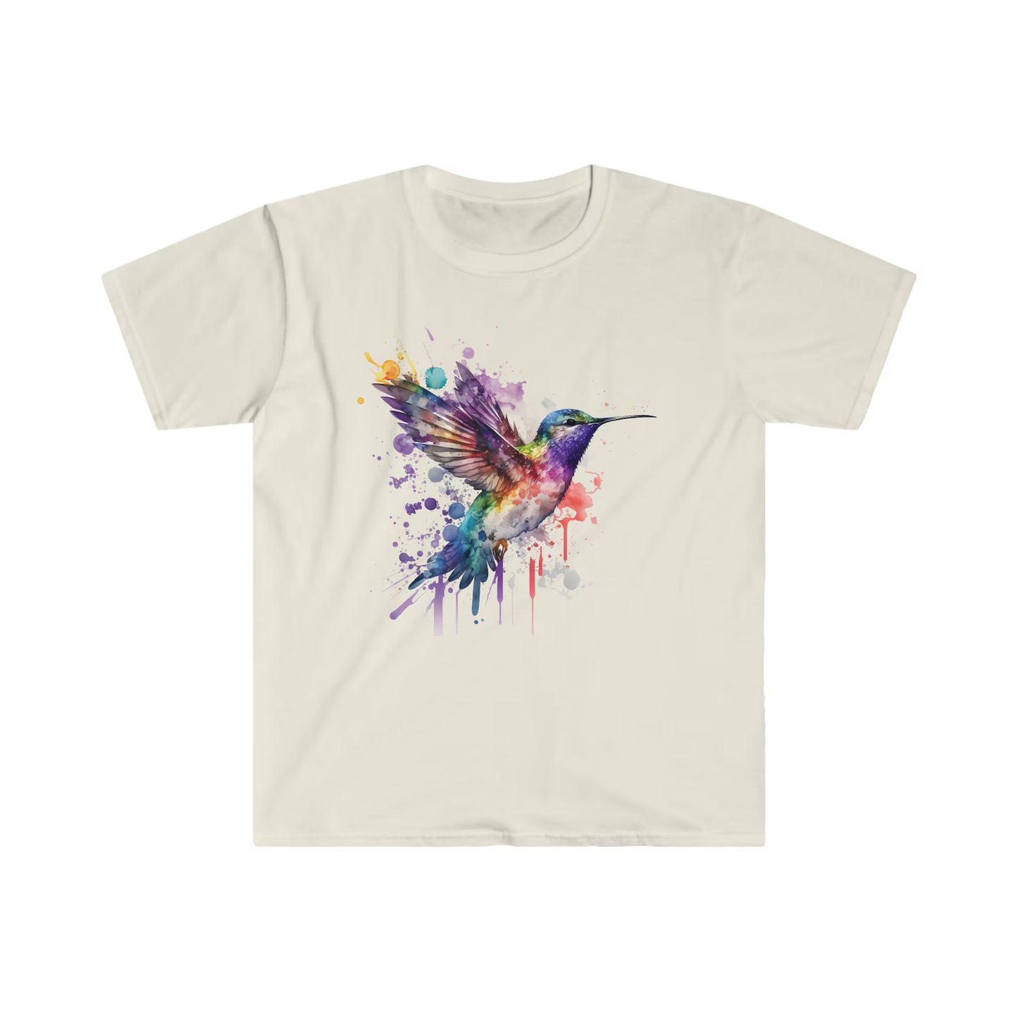 Aquarell Splash Kolibri Shirt, buntes Aquarell Kolibri T-Shirt, Süßes Kolibri T-Shirt Geschenk für Mama, Kolibri buntes Top