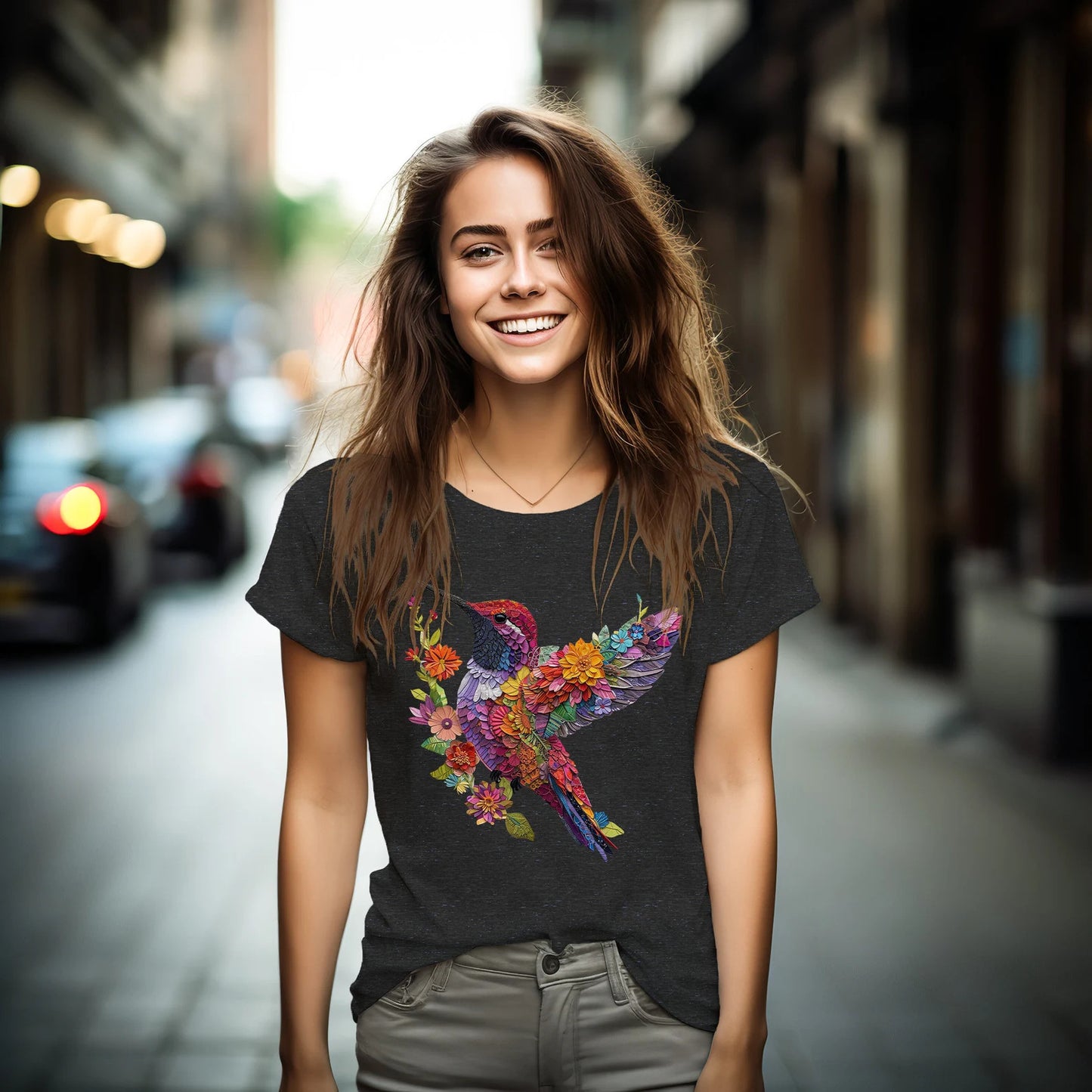 Le HUMMINGBIRD #4 \ T-shirt d’oiseau mignon \ Tee-shirt tendance \ Tee-shirt amoureux des animaux \ Amoureux de la nature \ Cadeau amoureux des oiseaux \ Cadeau pour elle \ Cadeau d’anniversaire