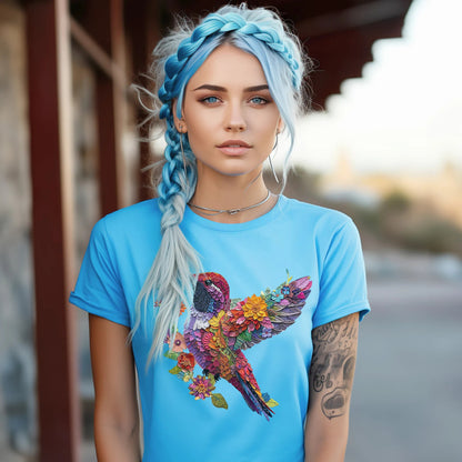 Der KOLIBRI #4 \ Süßes Vogel-T-Shirt \ Trendy T-Shirt \ T-Shirt für Tierliebhaber \ Naturliebhaber \ Geschenk für Vogelliebhaber \ Geschenk für Sie \ Geburtstagsgeschenk