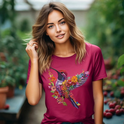 Le HUMMINGBIRD #4 \ T-shirt d’oiseau mignon \ Tee-shirt tendance \ Tee-shirt amoureux des animaux \ Amoureux de la nature \ Cadeau amoureux des oiseaux \ Cadeau pour elle \ Cadeau d’anniversaire