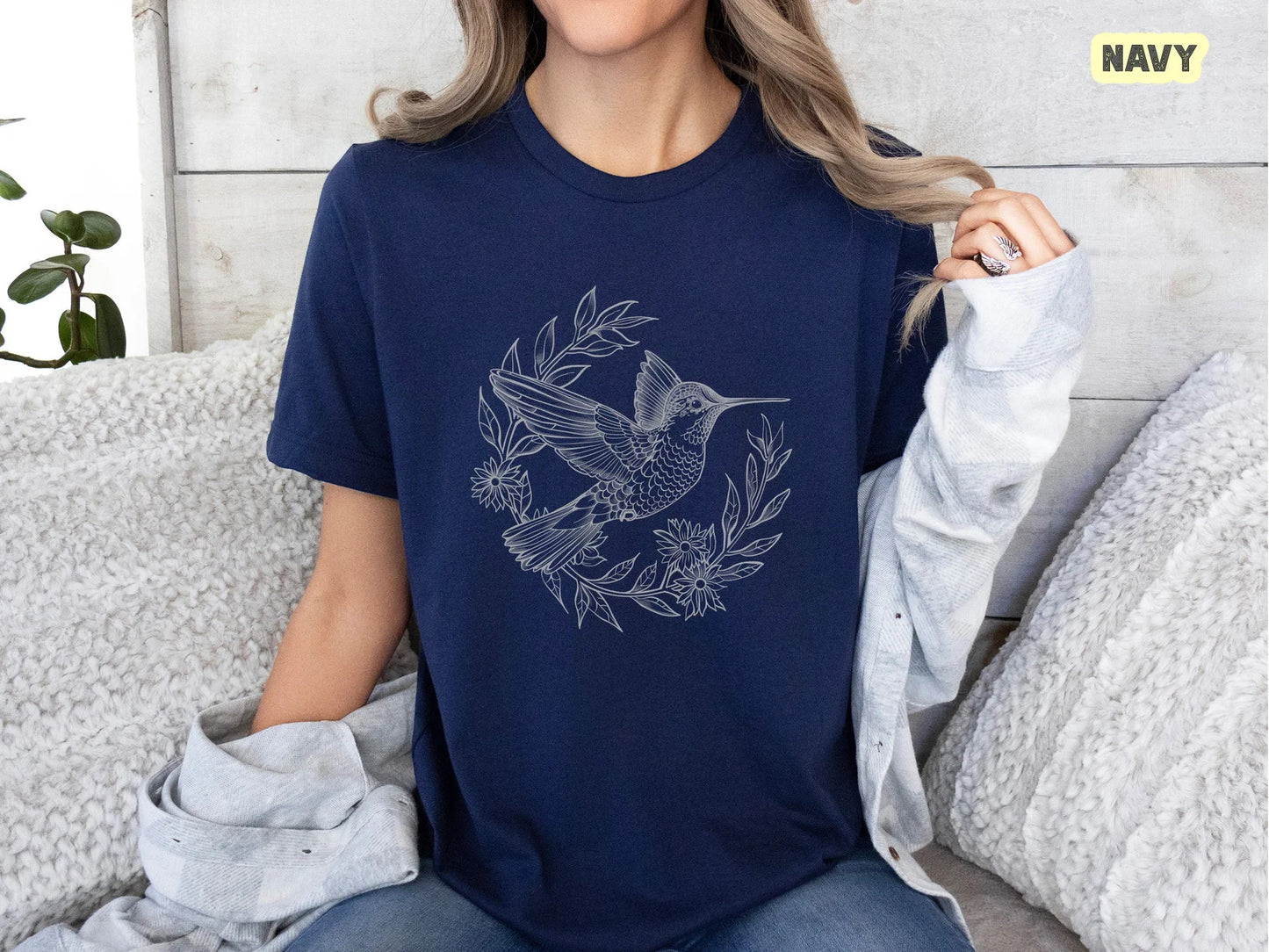 Chemise colibri, chemise d’oiseau, chemise bird nerd, t-shirt d’observation des oiseaux, chemise nature, cadeau amoureux de la nature, cadeau pour elle