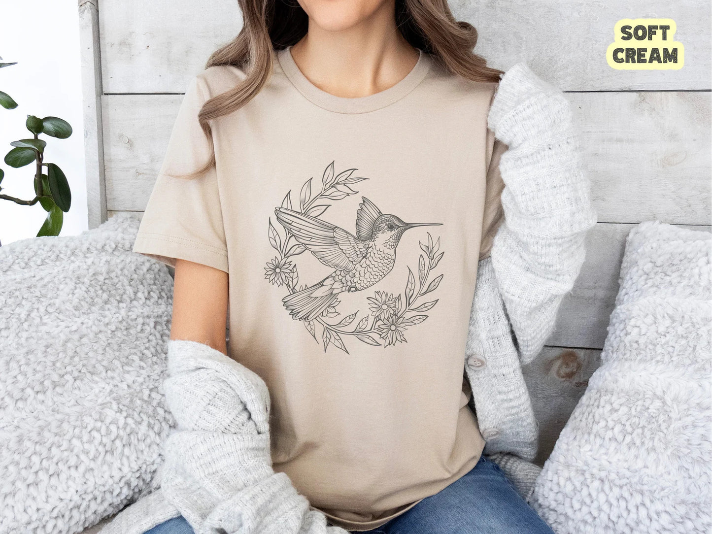 Chemise colibri, chemise d’oiseau, chemise bird nerd, t-shirt d’observation des oiseaux, chemise nature, cadeau amoureux de la nature, cadeau pour elle