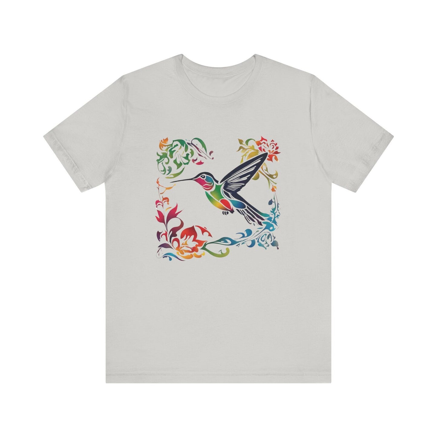 Buntes Kolibri T-Shirt, Damen Shirt, Frühling Sommer Vögel T-Shirt, Vogel Liebhaber T-Shirt, Wildtier Tier Shirt, Geschenke für Sie, Lebendiges T-Shirt