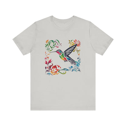 Colorful Hummingbird TShirt, Women's Shirt, Spring Summer Birds T-Shirt, Bird Lovers Tee, Wildlife Animal Shirt, Gifts for Her, Vibrant Tee