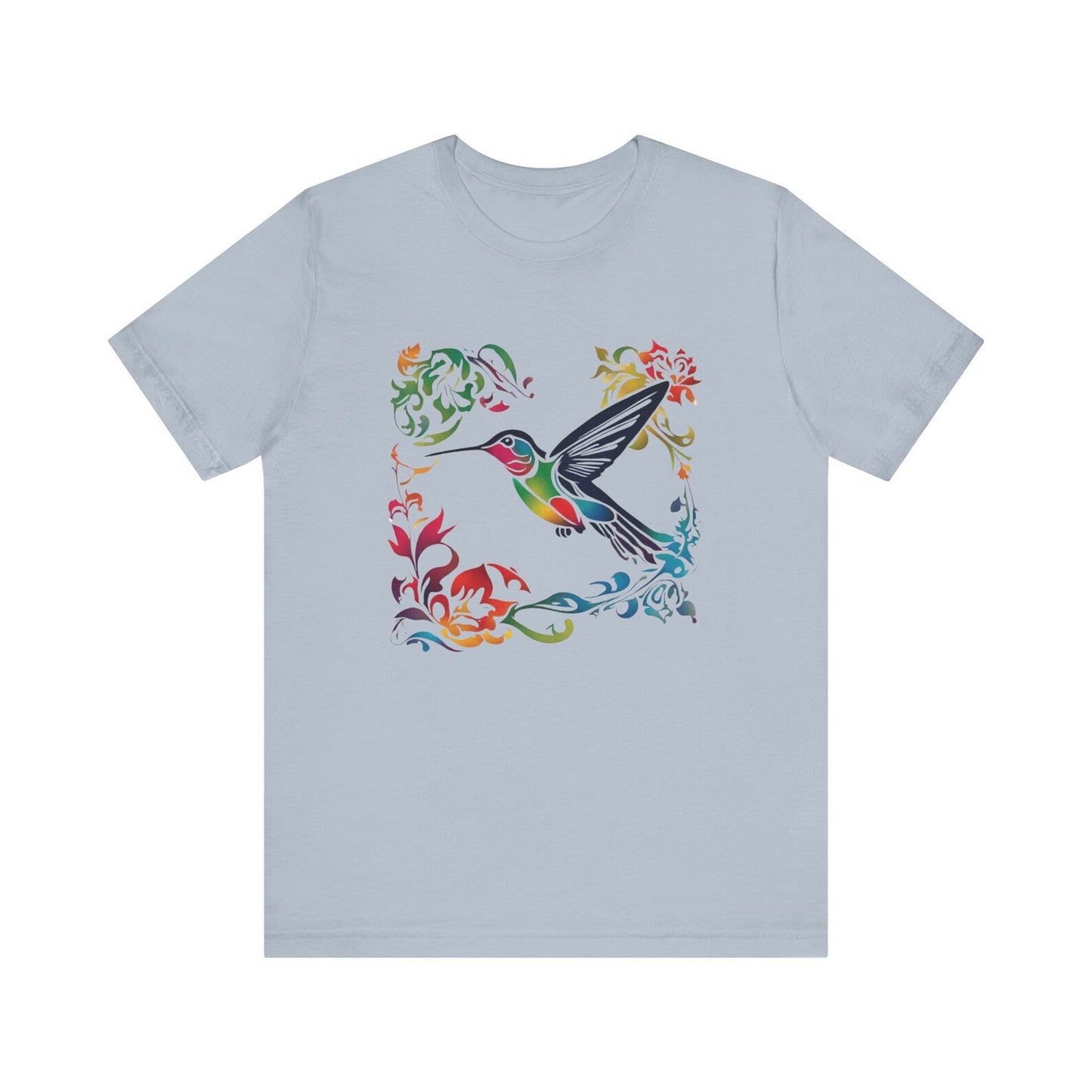 Colorful Hummingbird TShirt, Women's Shirt, Spring Summer Birds T-Shirt, Bird Lovers Tee, Wildlife Animal Shirt, Gifts for Her, Vibrant Tee