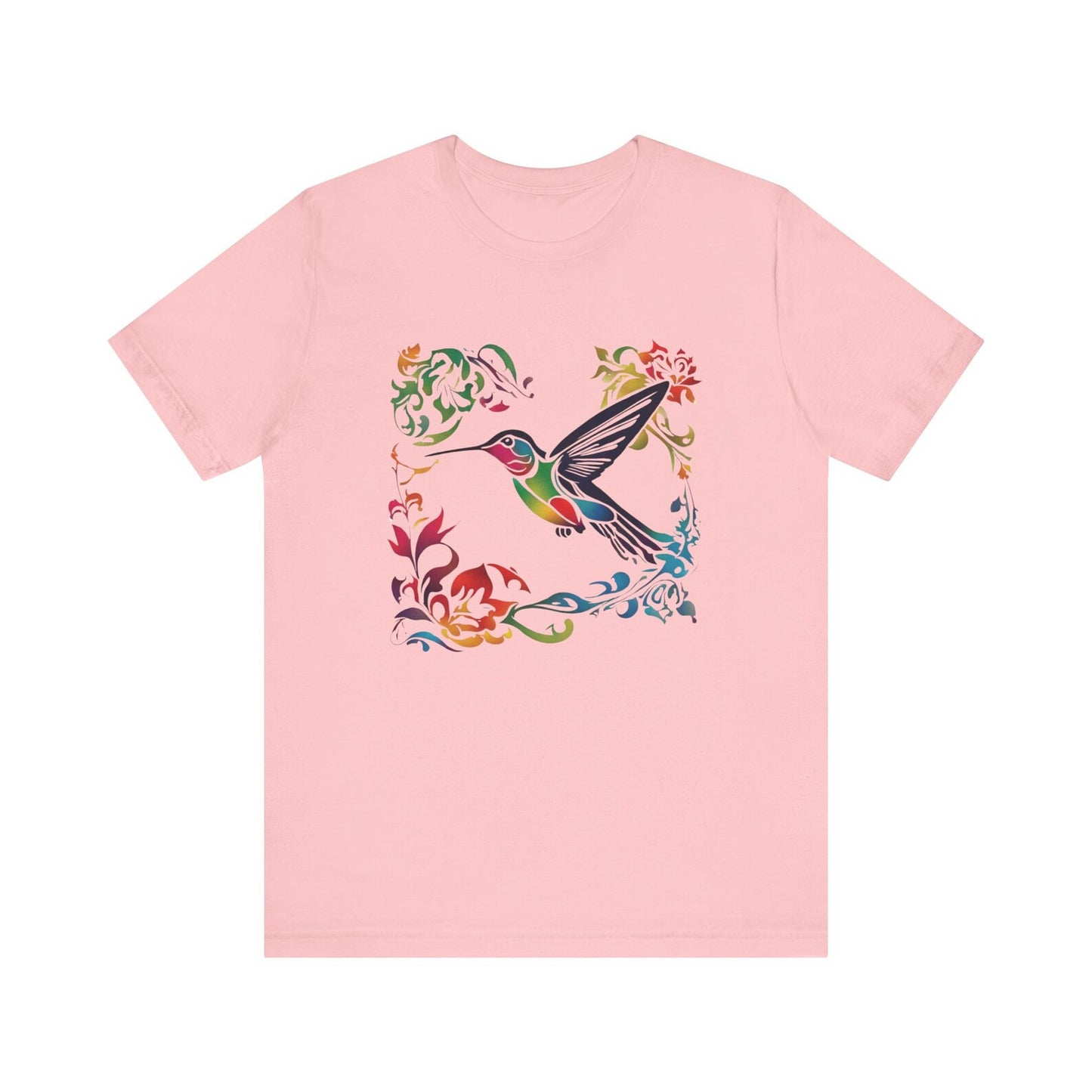 Buntes Kolibri T-Shirt, Damen Shirt, Frühling Sommer Vögel T-Shirt, Vogel Liebhaber T-Shirt, Wildtier Tier Shirt, Geschenke für Sie, Lebendiges T-Shirt