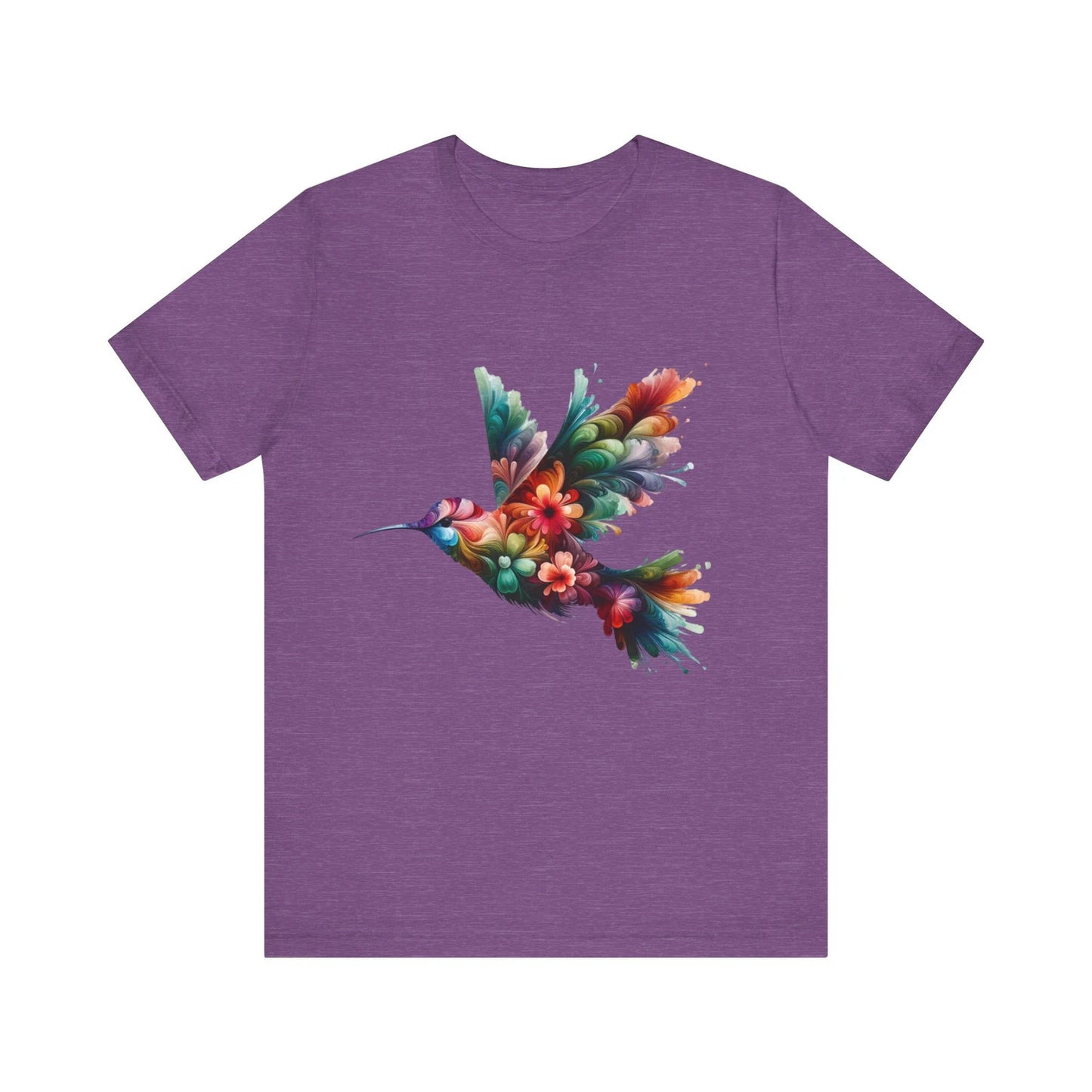 Florales Kolibri Shirt, Vogel T-Shirt, trendiges Grafik T-Shirt, Blumen Shirt, Geschenk für Tierliebhaber, Vogelliebhaber T-Shirt, Geschenk für Sie, Sommervögel