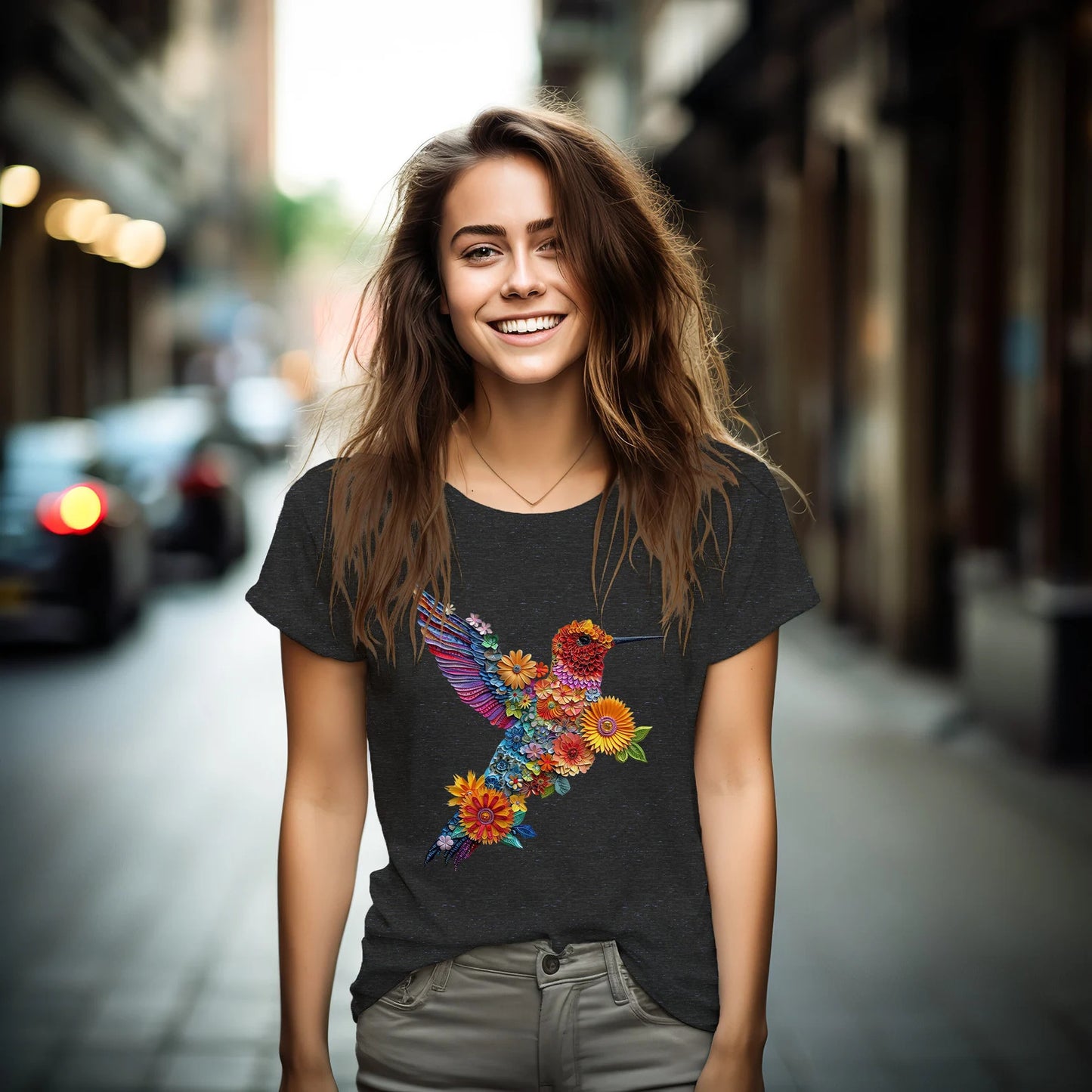 Le HUMMINGBIRD #3 \ T-shirt d’oiseau mignon \ Tee-shirt tendance \ Tee-shirt amoureux des animaux \ Amoureux de la nature \ Cadeau amoureux des oiseaux \ Cadeau pour elle \ Cadeau d’anniversaire