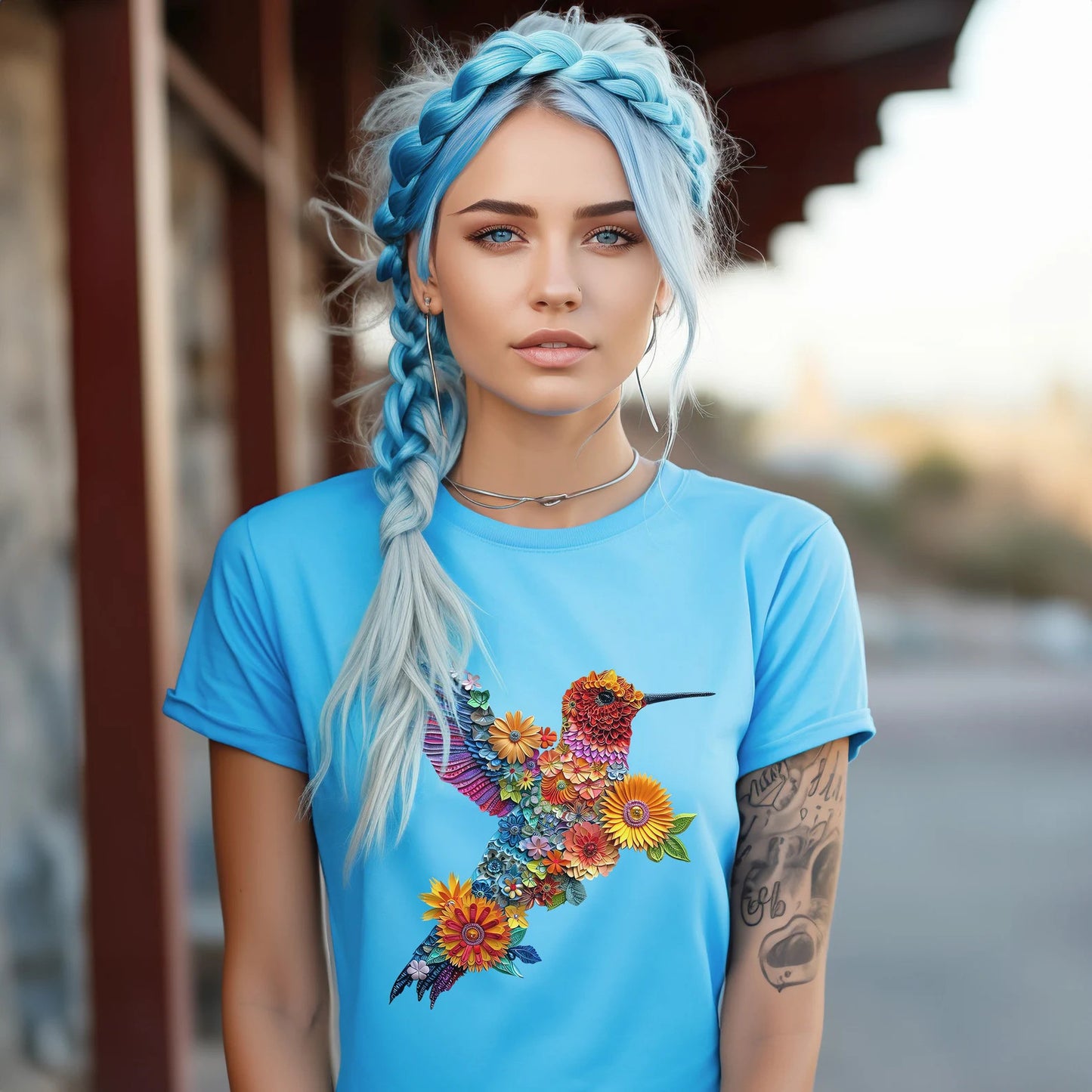 Le HUMMINGBIRD #3 \ T-shirt d’oiseau mignon \ Tee-shirt tendance \ Tee-shirt amoureux des animaux \ Amoureux de la nature \ Cadeau amoureux des oiseaux \ Cadeau pour elle \ Cadeau d’anniversaire