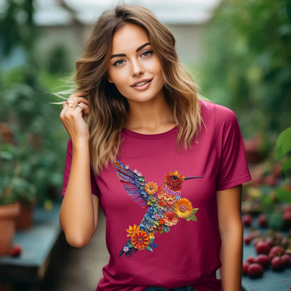 Der KOLIBRI #3 \ Süßes Vogel-T-Shirt \ Trendy T-Shirt \ T-Shirt für Tierliebhaber \ Naturliebhaber \ Geschenk für Vogelliebhaber \ Geschenk für Sie \ Geburtstagsgeschenk