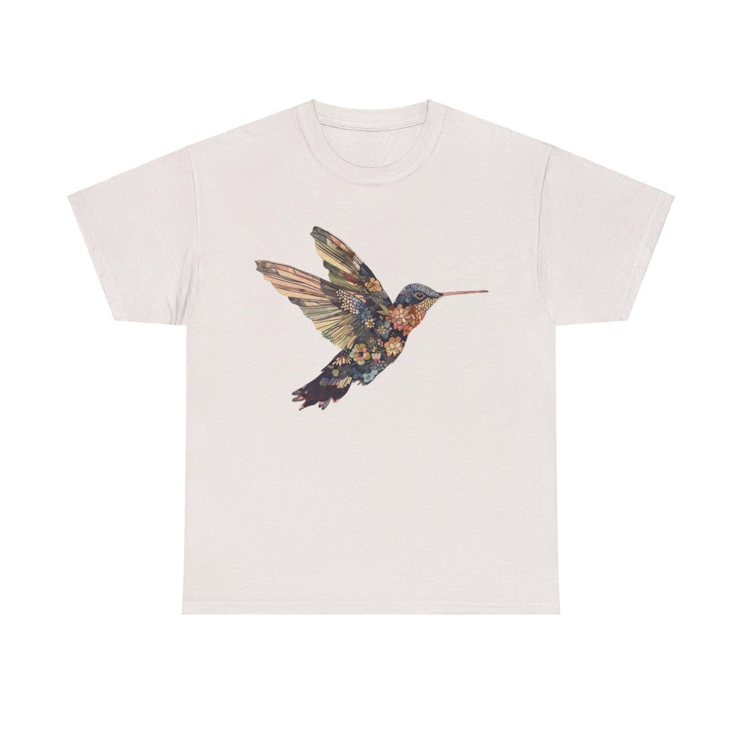 Hummingbird bird t shirt Floral Hummingbird Shirt Animal Lover Tee Bird Lover T-Shirt Spring Birds Mandala Hummingbird Farmers Market Shirt