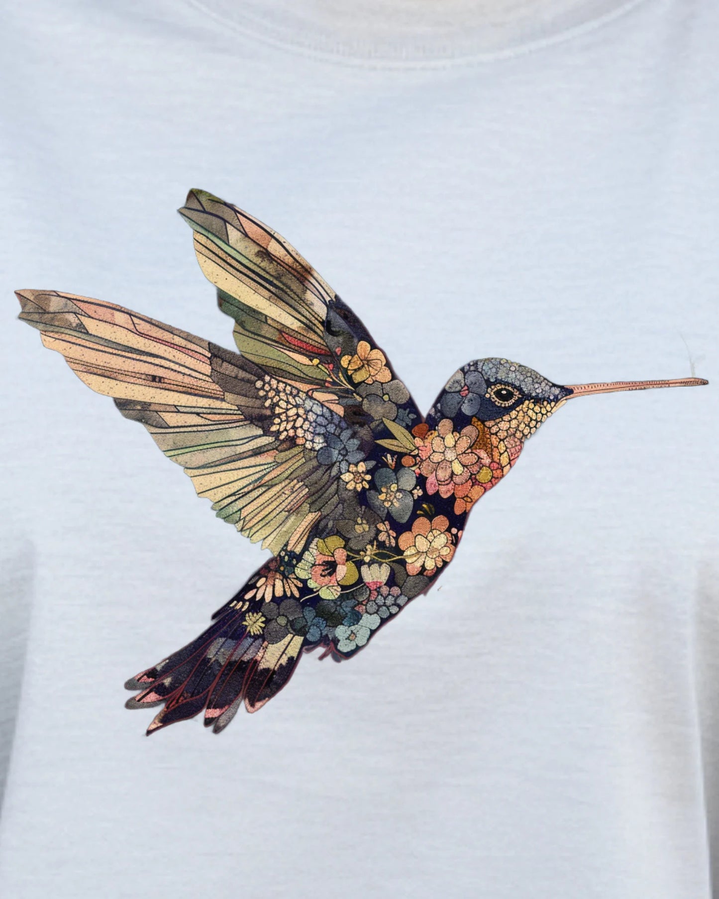 Kolibri Vogel T-Shirt Floral Kolibri Shirt Tier Liebhaber T-Shirt Vogel Liebhaber T-Shirt Frühling Vögel Mandala Kolibri Bauernmarkt Shirt