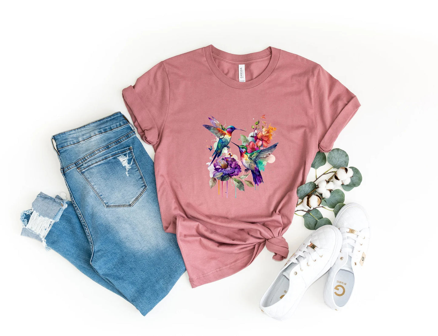 Hummingbird Shirt, Watercolor Birds T-shirt, Nature Tee, Watercolor Hummingbird, Bird Watercolor Shirt