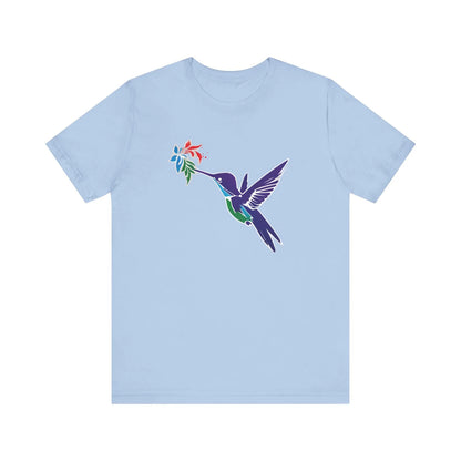 Buntes Kolibri T-Shirt, Unisex T-Shirt, Frühling Sommer Vögel T-Shirt, Vogel Liebhaber T-Shirt, Wildtier Tier Shirt, Geschenke für Sie, Lebendiges T-Shirt