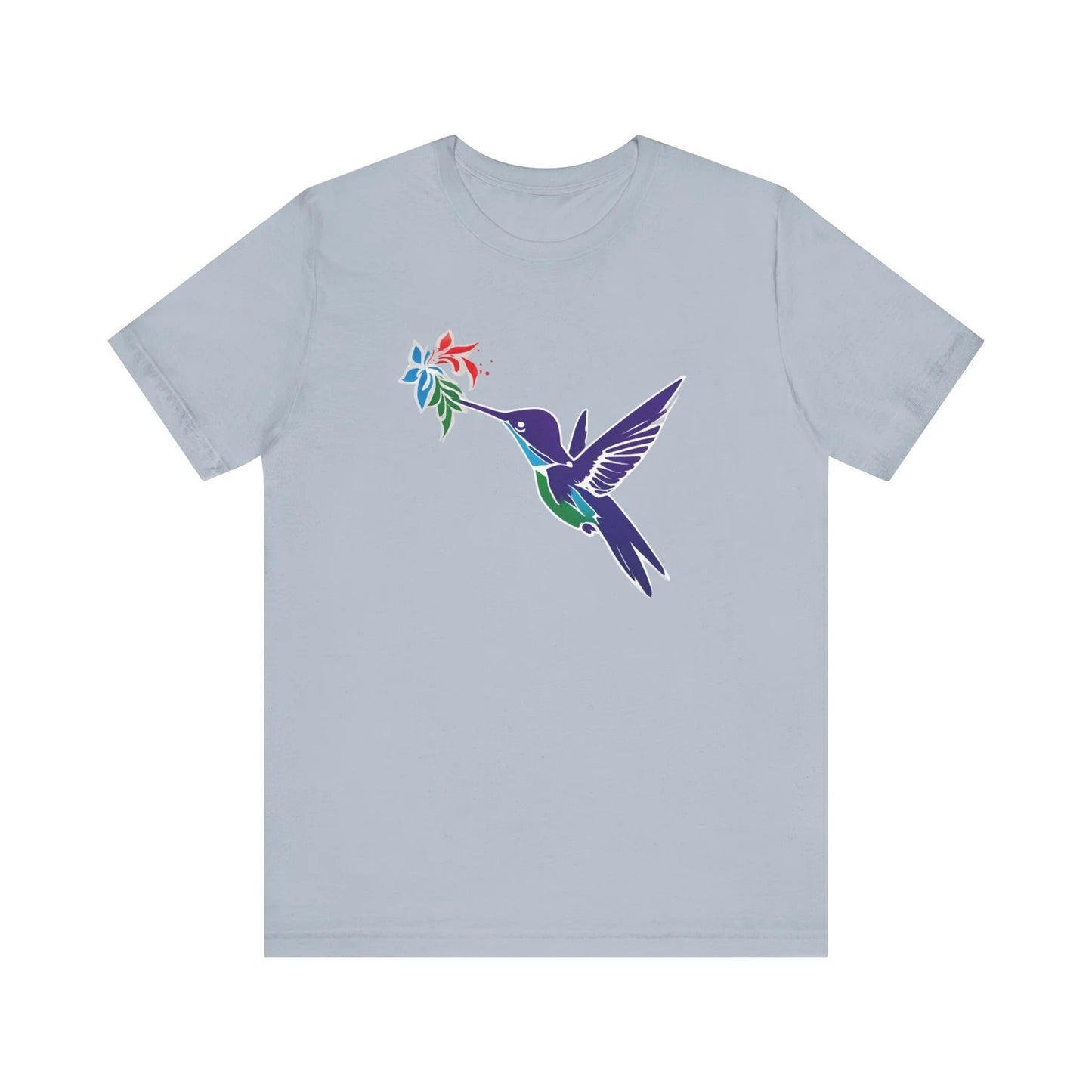 Colorful Hummingbird T Shirt, Unisex TShirt, Spring Summer Birds T-Shirt, Bird Lovers Tee, Wildlife Animal Shirt, Gifts for Her, Vibrant Tee