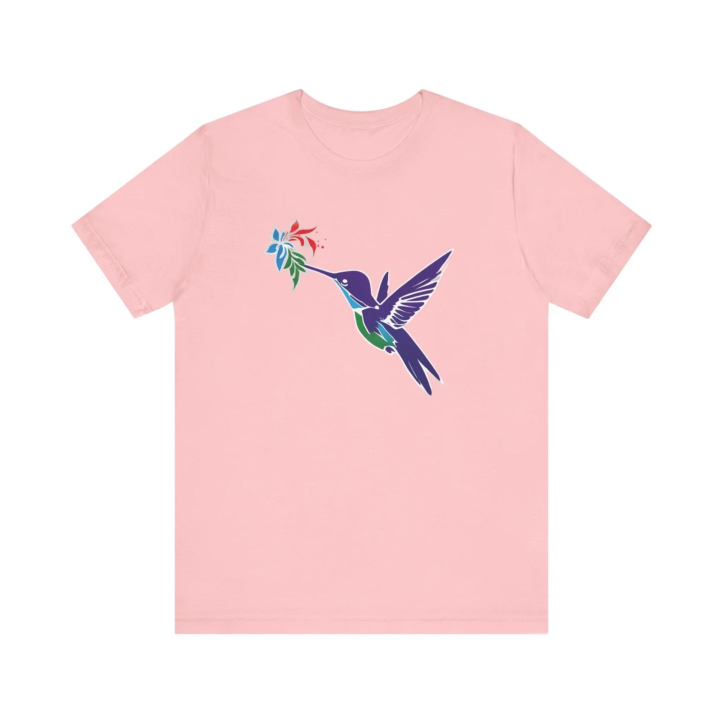 Colorful Hummingbird T Shirt, Unisex TShirt, Spring Summer Birds T-Shirt, Bird Lovers Tee, Wildlife Animal Shirt, Gifts for Her, Vibrant Tee