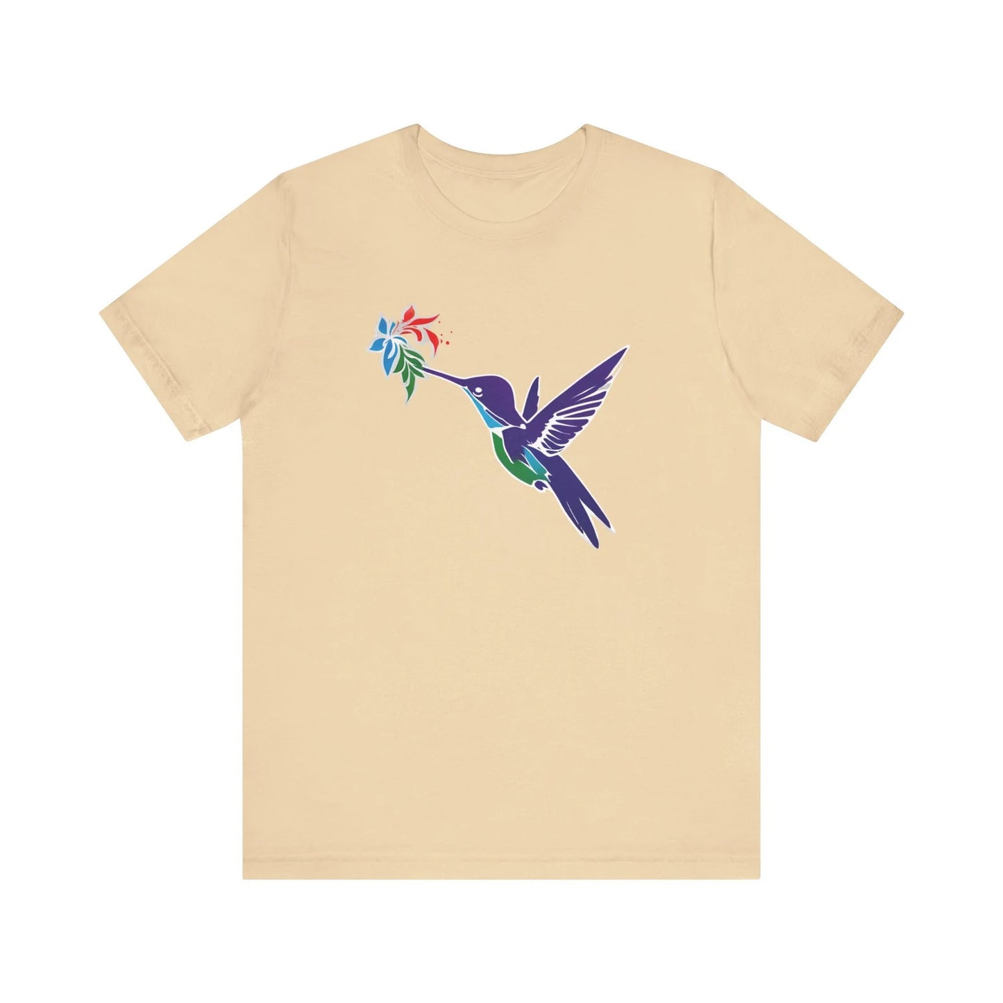 T-shirt coloré de colibri, T-shirt unisexe, T-shirt d’oiseaux de printemps et d’été, tee-shirt d’amoureux d’oiseaux, chemise d’animaux sauvages, cadeaux pour elle, tee-shirt vibrant