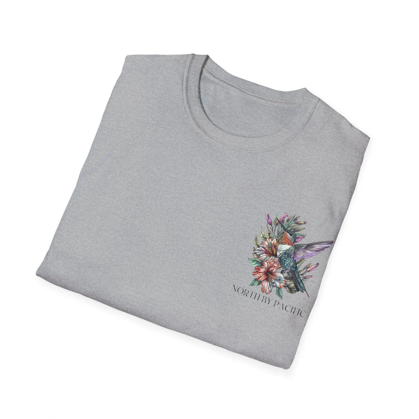 Eco Friendly Vintage Hummingbird T-Shirt - Floral Shirt - Birdwatching Tee, Nature Lover Gift, Animal Lover Gift