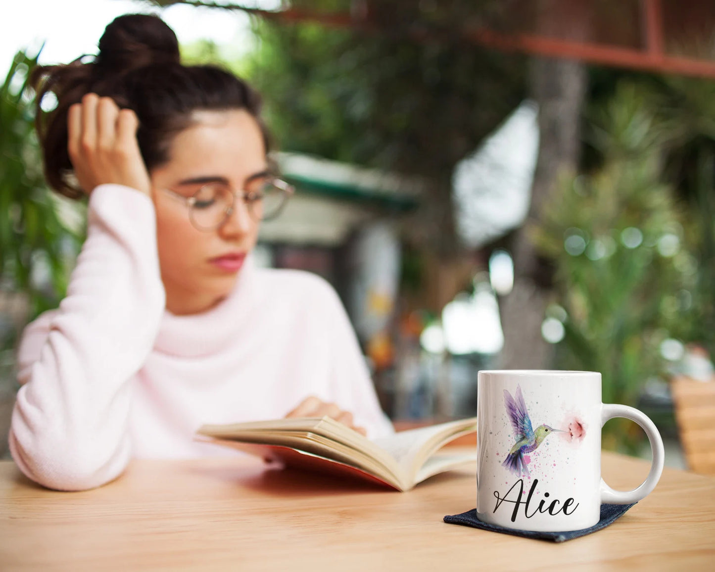 Tasse de colibri, tasse à café de colibri, cadeaux de colibri - cadeaux personnalisés - cadeaux d’amoureux des oiseaux - tasse d’oiseau - cadeaux de colibri pour les femmes