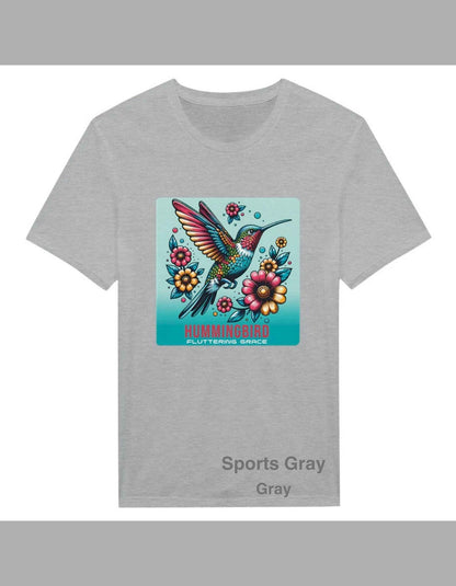 Chemise colibri, chemise florale, chemise à fleurs, amoureux des oiseaux, t-shirt inspirant, t-shirt de soins personnels, chemise de positivité, t-shirt de méditation