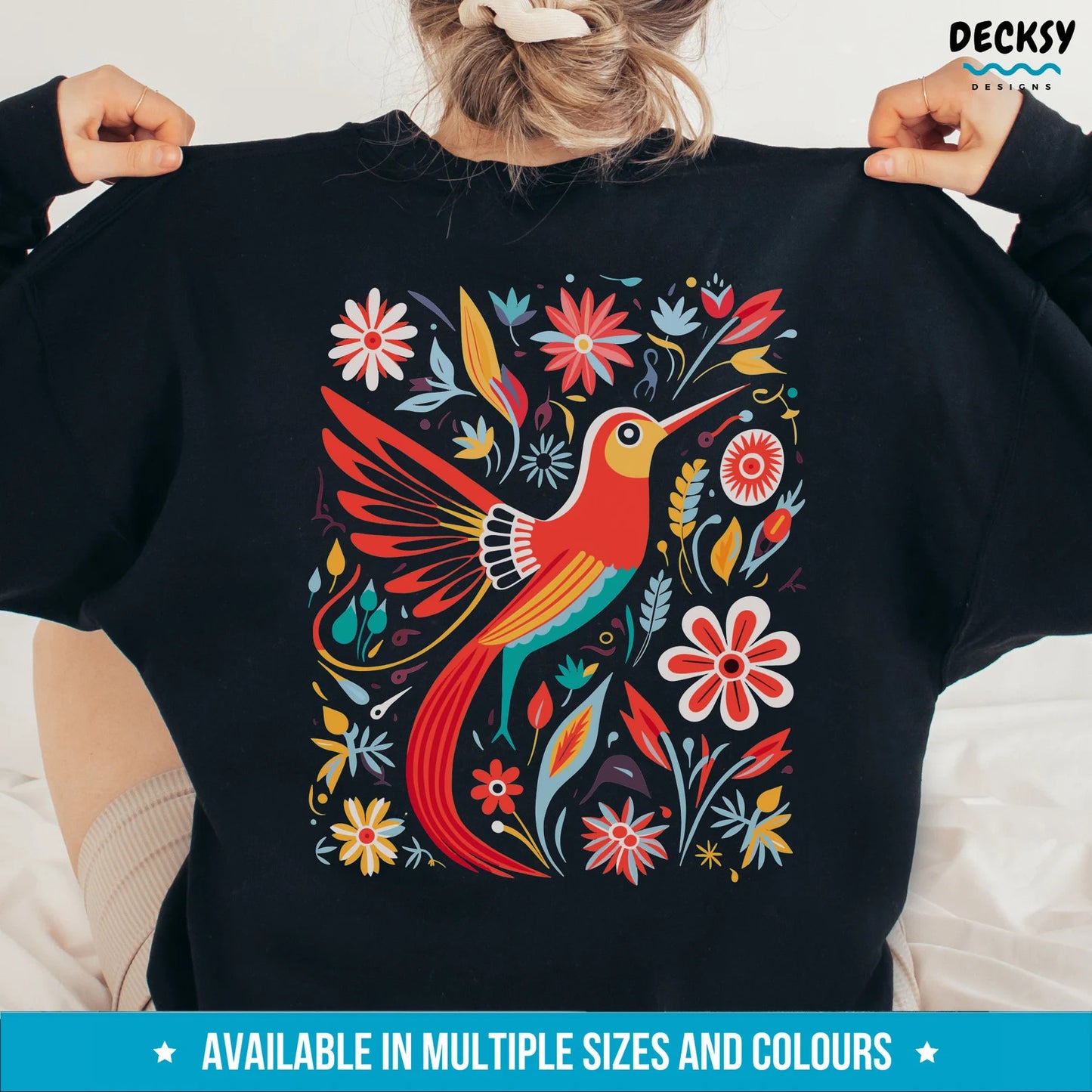 Kolibri Hoodie, Florales Kolibri Shirt, Blumen Vogel Sweatshirt, Vogel Liebhaber Geschenk für Sie, Cottagecore Wildblumen Pullover, Natur Geschenk