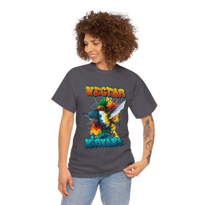 Unique Hummingbird Graphic Tee – Vibrant Unisex T-shirt with Abstract Nature Art