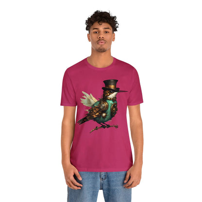 Colibri t-shirt tee-shirt mignon mouche steampunk adorable beau métal nature jardin hummer petite amie famille heureuse amis engrenages t-shirt