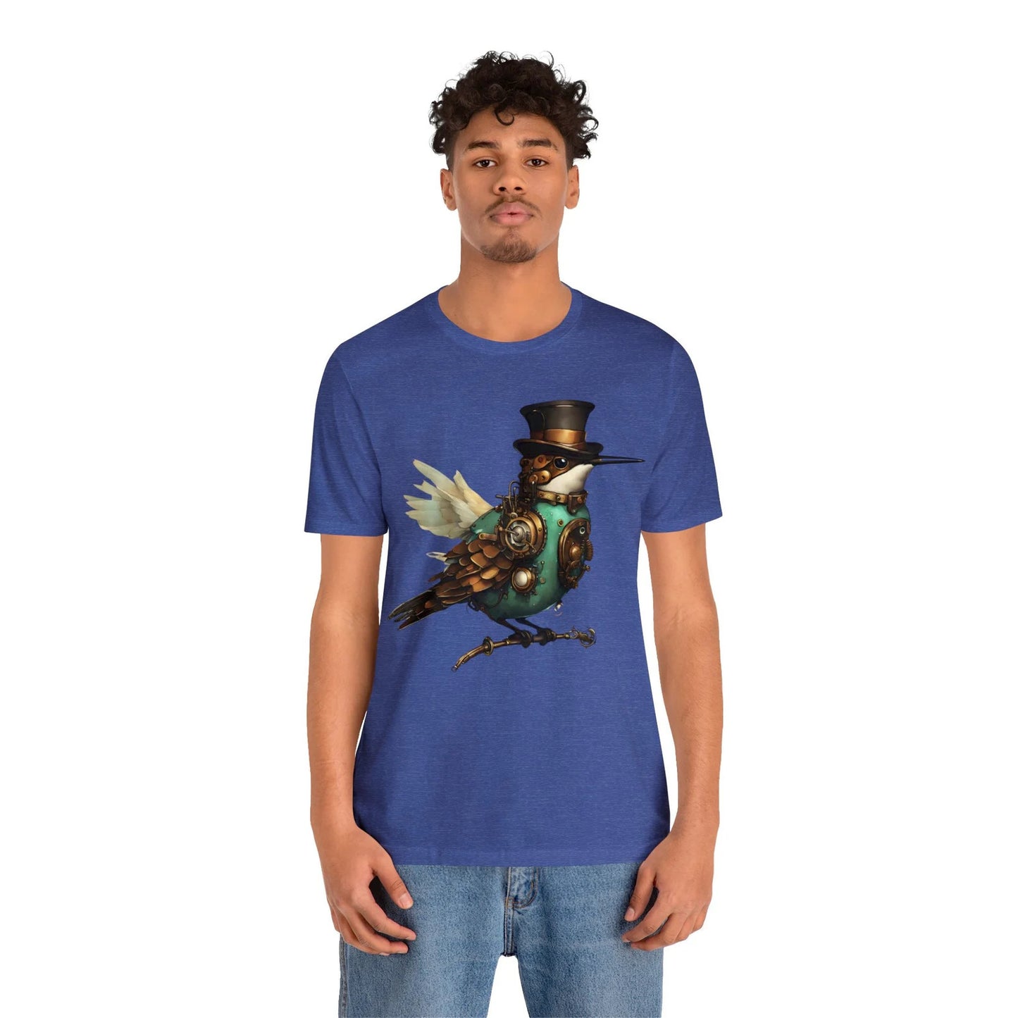 Colibri t-shirt tee-shirt mignon mouche steampunk adorable beau métal nature jardin hummer petite amie famille heureuse amis engrenages t-shirt