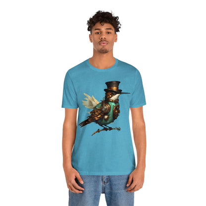 Kolibri T-Shirt T-Shirt süße Fliege Steampunk entzückend schöne Metall Natur Garten Hummer Freundin glückliche Familie Freunde Zahnräder T-Shirt