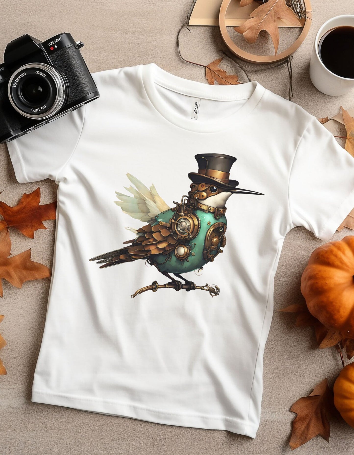 Kolibri T-Shirt T-Shirt süße Fliege Steampunk entzückend schöne Metall Natur Garten Hummer Freundin glückliche Familie Freunde Zahnräder T-Shirt