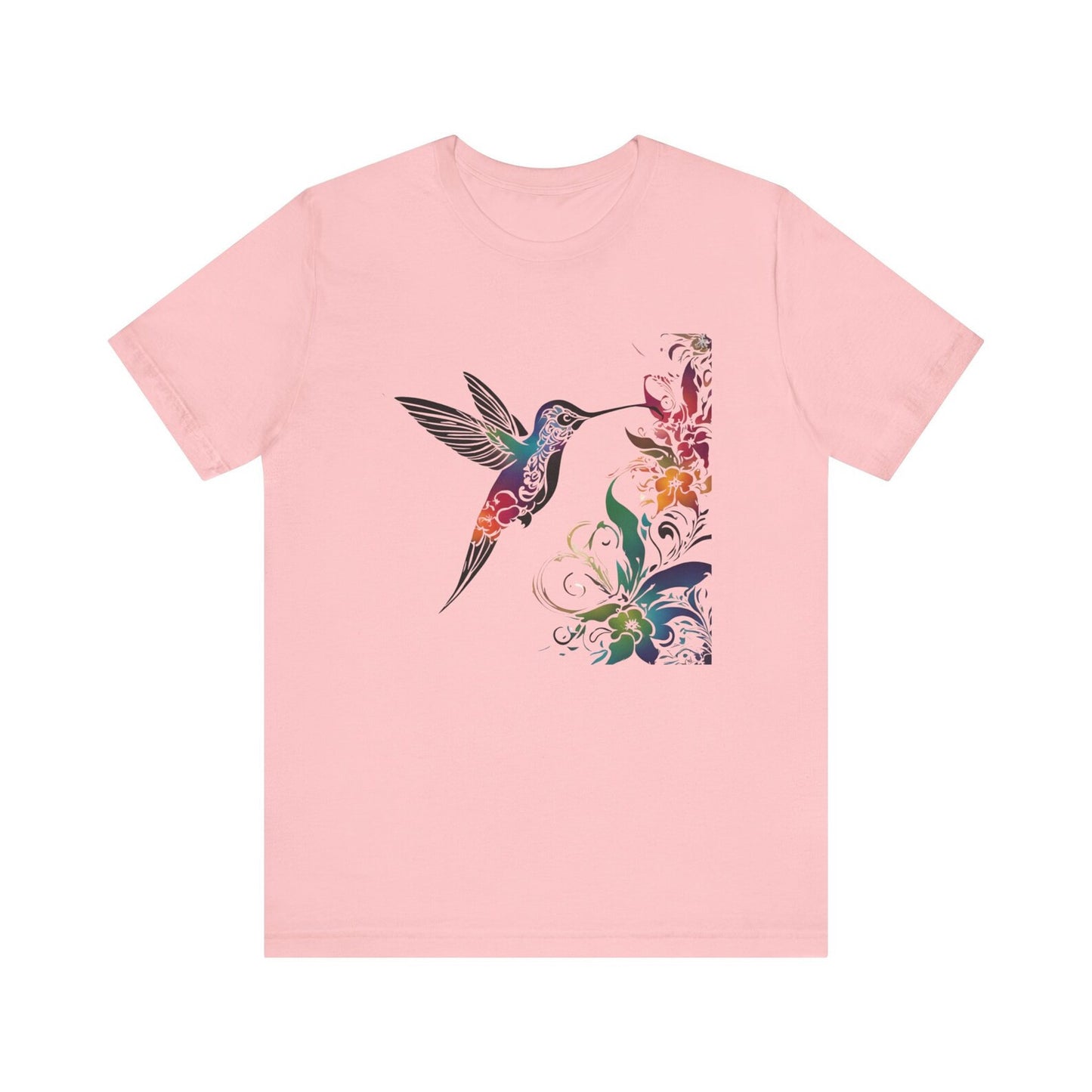 Colorful Hummingbird TShirt, Women's Shirt, Spring Summer Birds T-Shirt, Bird Lovers Tee, Wildlife Animal Shirt, Gifts for Her, Vibrant Tee