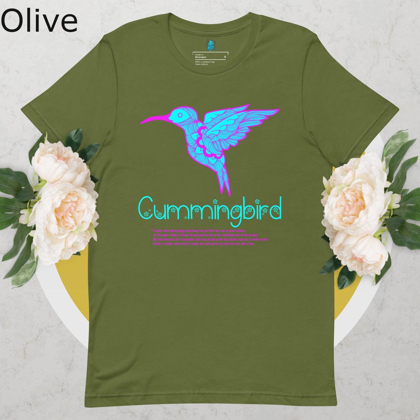 Adult Humor T-shirt for Nature Lover Funny Graphic Tshirt with Animals for Bird Lovers Shirt for Men Tee Shirt for Women Humming Bird shirt