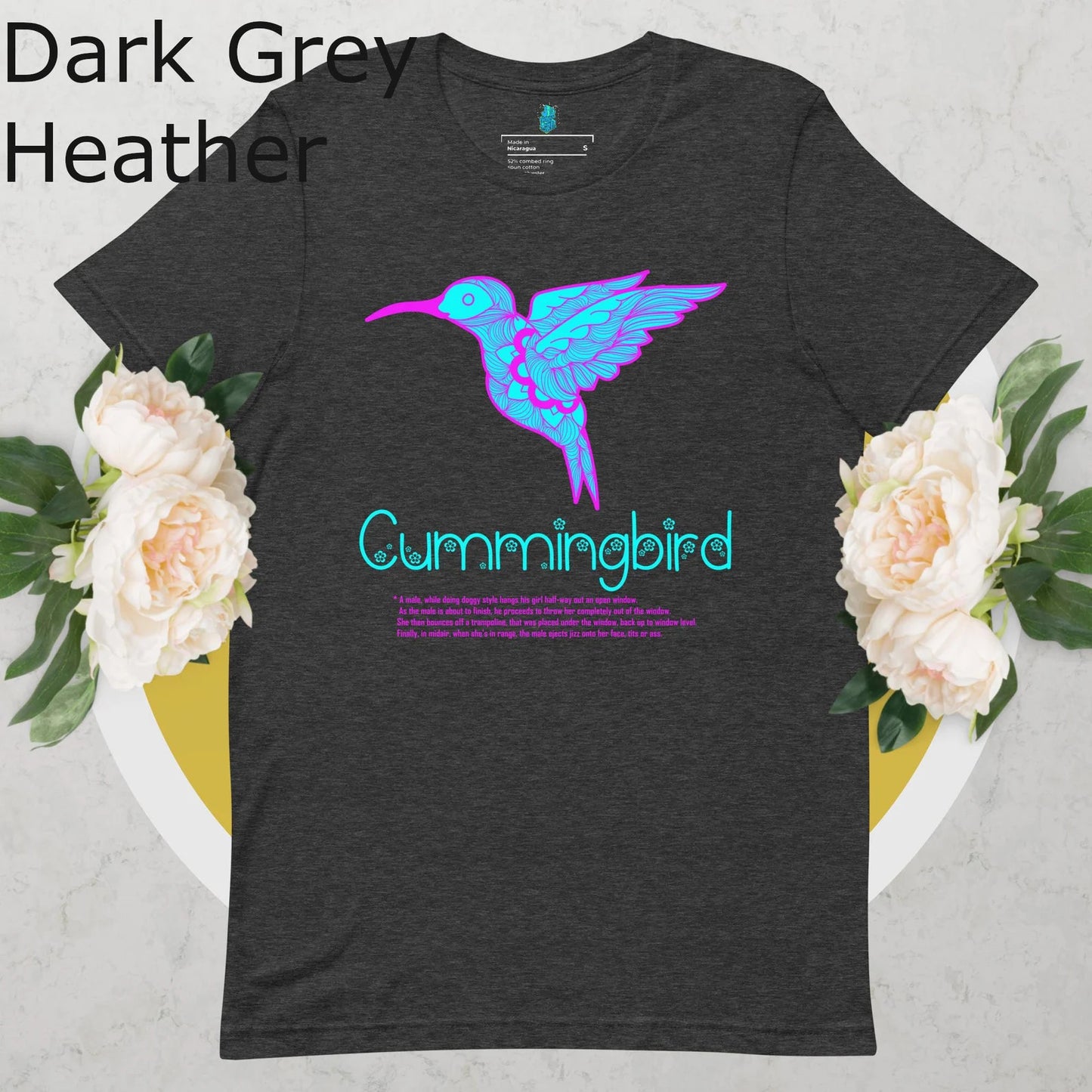 Adult Humor T-shirt for Nature Lover Funny Graphic Tshirt with Animals for Bird Lovers Shirt for Men Tee Shirt for Women Humming Bird shirt