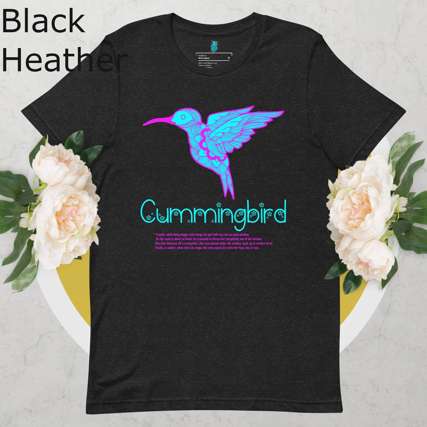 Adult Humor T-shirt for Nature Lover Funny Graphic Tshirt with Animals for Bird Lovers Shirt for Men Tee Shirt for Women Humming Bird shirt